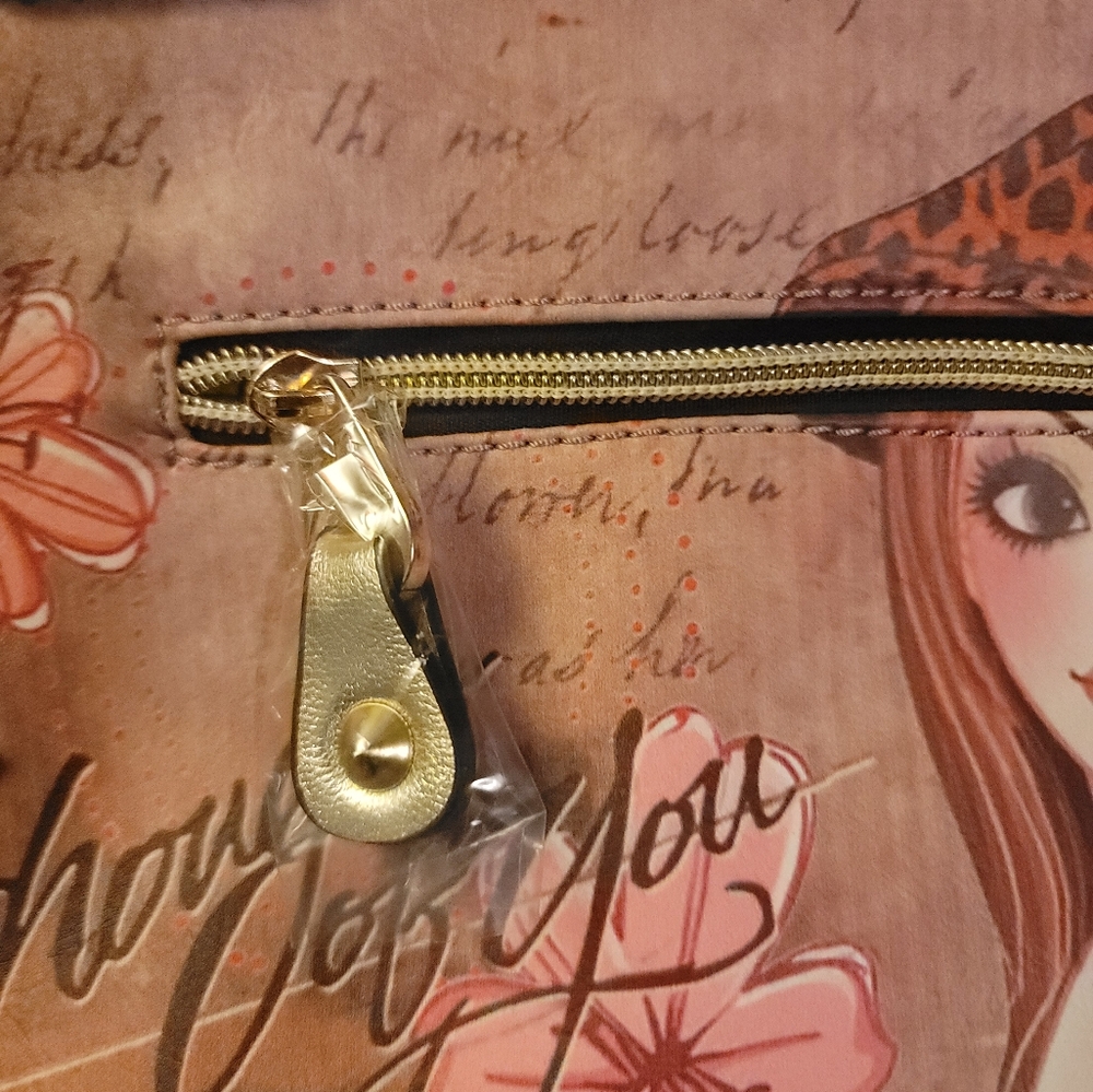 NICOLE LEE Tina Print Satchel Bag Gitana Vintage Print NEW. - Picture 7 of 10